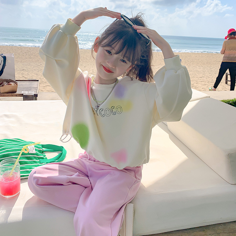 女童卫衣春秋款2025新款洋气儿童春装长袖小女孩春季童装短款上衣