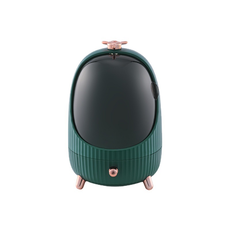 Desktop cosmetics storage box Creative Egg type large capacity household lipstick skin care vanity shelf with light Application Scenario