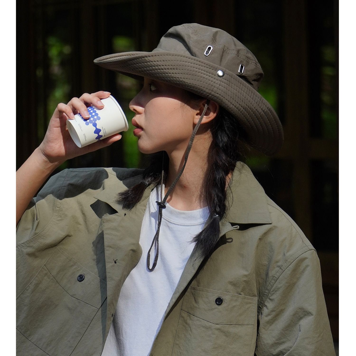 2023 New Fisherman Hat Women Mountain Camping Rope Sun Protection Outdoor Mountaineering Fishing Hat Western Cowboy Hat Man Application Scenario