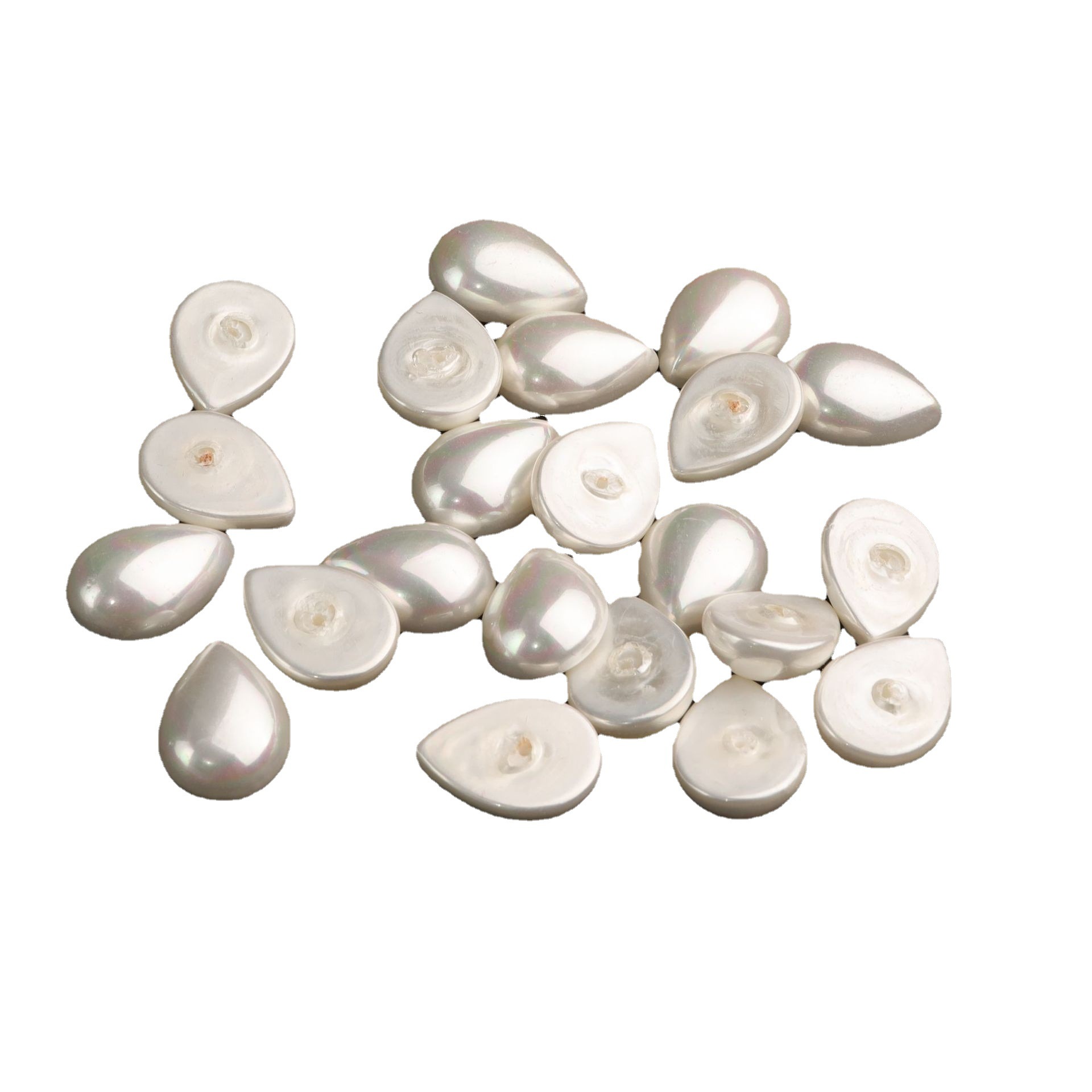 Factory direct supply of large quantities of shell, pearl, water drop, half-sided shell, pearl DIY jewelry, button accessories, loose beads wholesale Item Picture