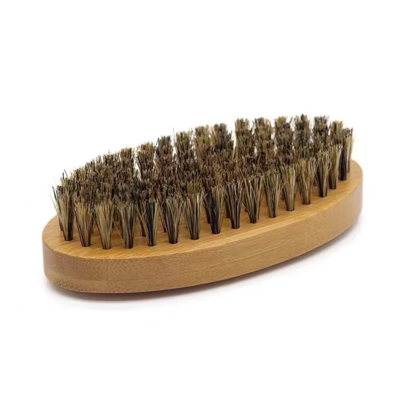 Manufacturers Wholesale Solid Wood Bristle Men's Oil Hair Styling Beard Brush Broken Hair Cleaning Daily Clean Hair Comb Item Picture