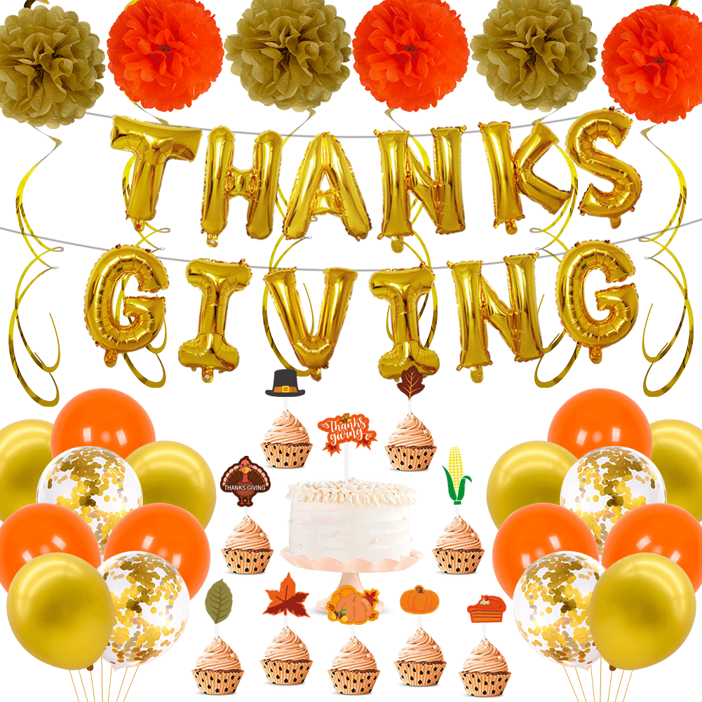 Thanksgiving Balloon Party Balloon Wholesale Interior decoration scene arrangement 16 "letter Thanksgiving balloons Happy full figure