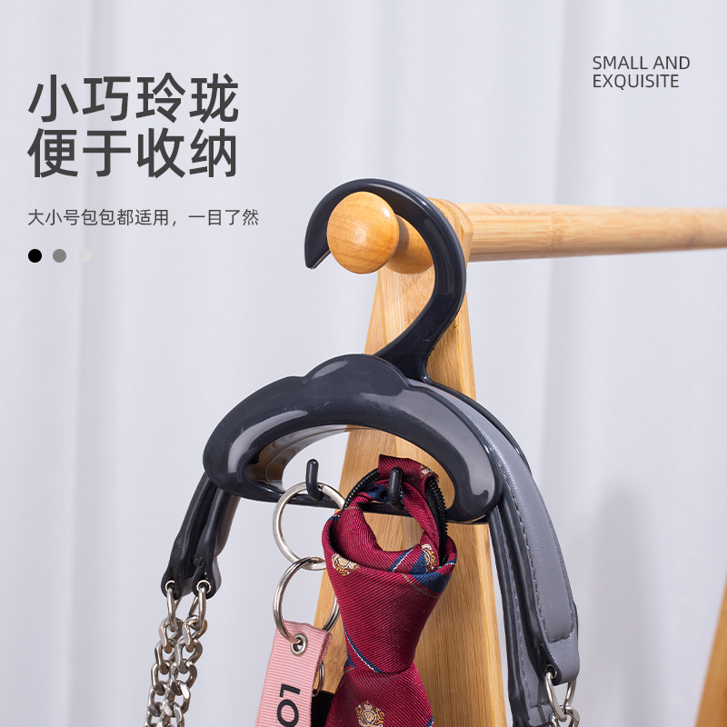 Wardrobe bag hook rack, arched strap, handbag bag hanging rack, tie scarf hanging buckle, multi-purpose wardrobe storage rack details Picture