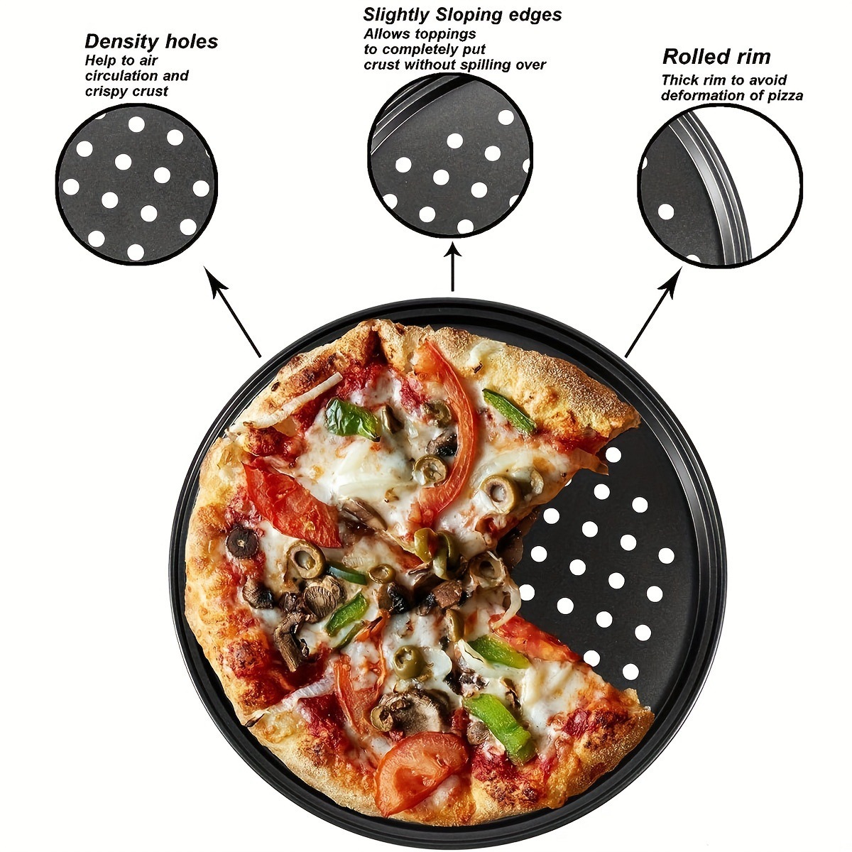 Aluminum alloy pizza baking mesh with holes, cooling mesh, perforated gasket, multi-functional baking tray cover mesh for baking ovens Application Scenario