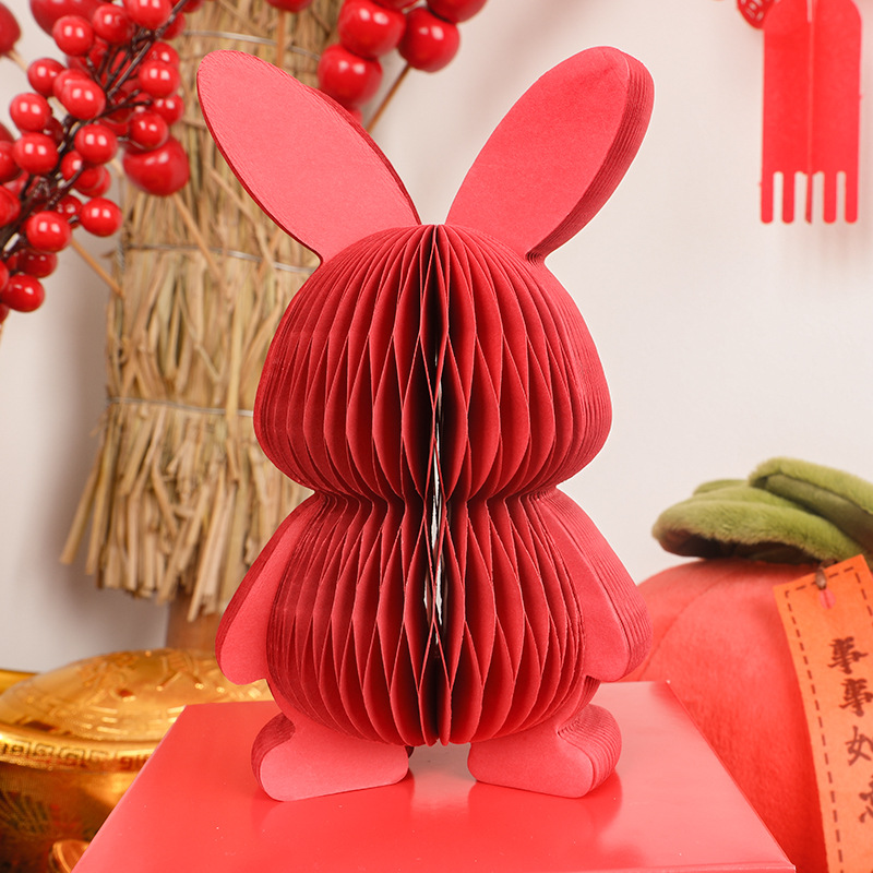 兔年兔子蜂窝球蜂巢创意摆件挂件 春节商场家居桌面摆件装饰包邮详情图1