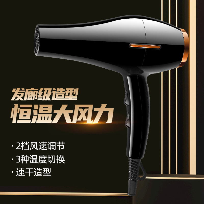 厂家批发电吹风机家用大功率冷热风档吹风机发廊同款吹风筒跨境