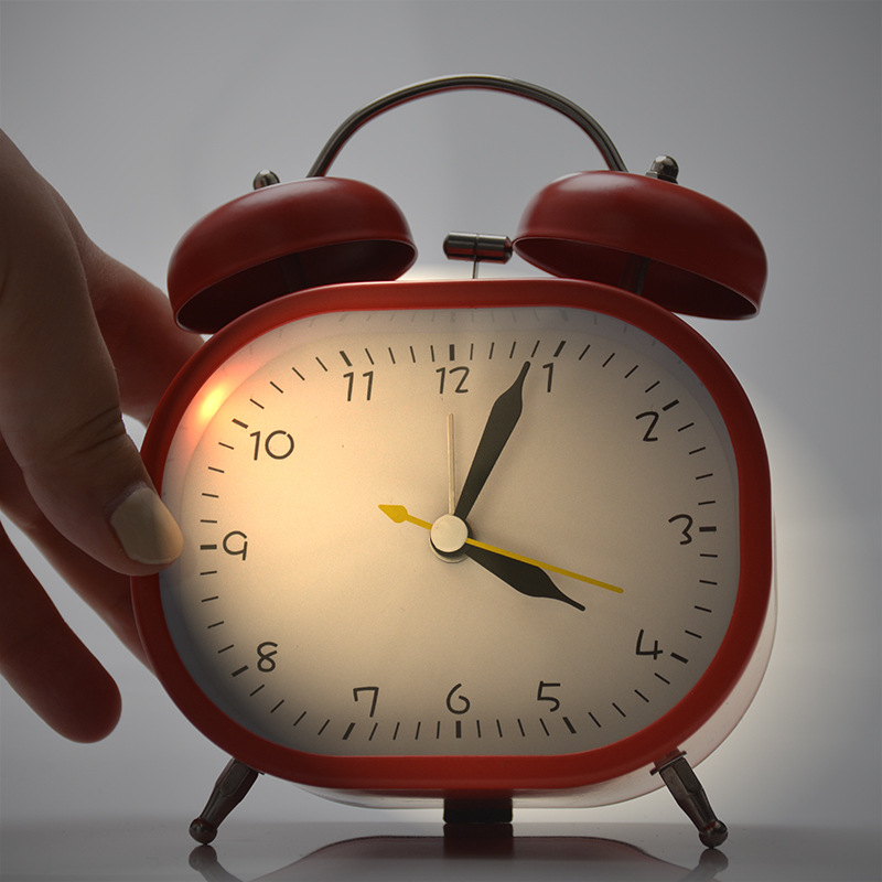 Alarm Clock For Students Alarm Clock For Children Mechanical Metal Ringing Bell Digital Silent Nightlight Bedroom Desk Clock Clock Specification drawing