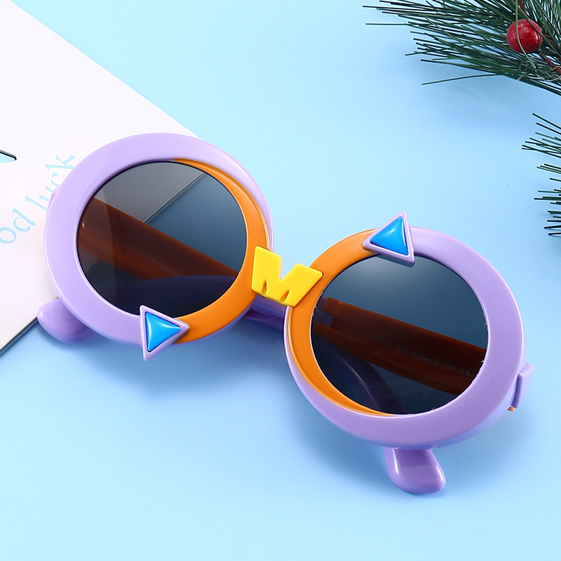 New Manufacturers Wholesale Silicone Polarized Children's Sunglasses Large Frame Round Sunglasses Baby Sunglasses 8-057 details Picture
