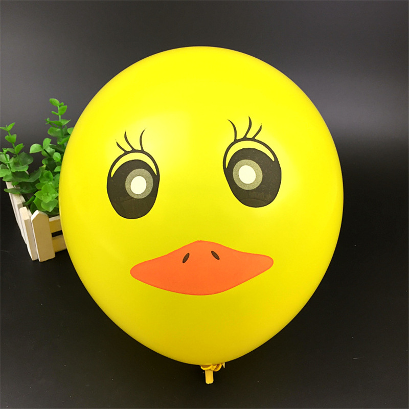 厂家直销12寸2.8克大黄鸭气球小黄鸭气球夜市儿童玩具气球批发详情图2