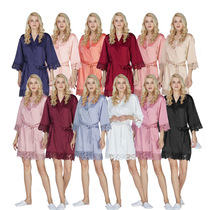 New dressing gown lace dressing gown Lace dressing gown matte colour Ding New Niangi dressing gown A9007A all size