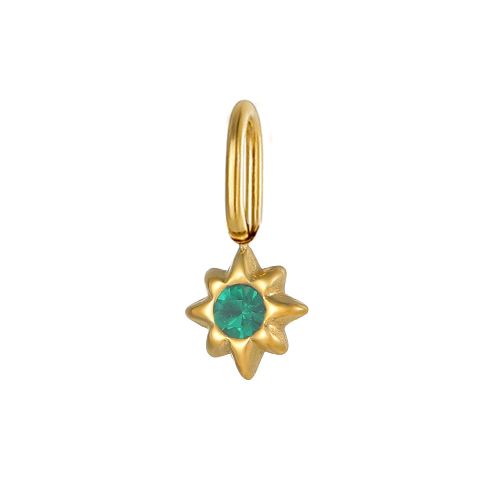 European and American cross-border exquisite titanium steel style micro-inlaid octagonal star diy pendant accessories, earrings, necklaces, jewelry accessories, pendants pic 14