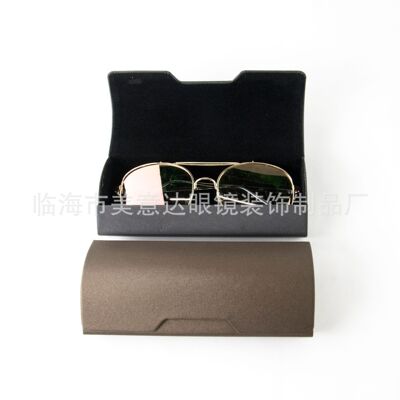 太阳镜眼镜盒光学镜硬铁盒皮质眼镜收纳盒图