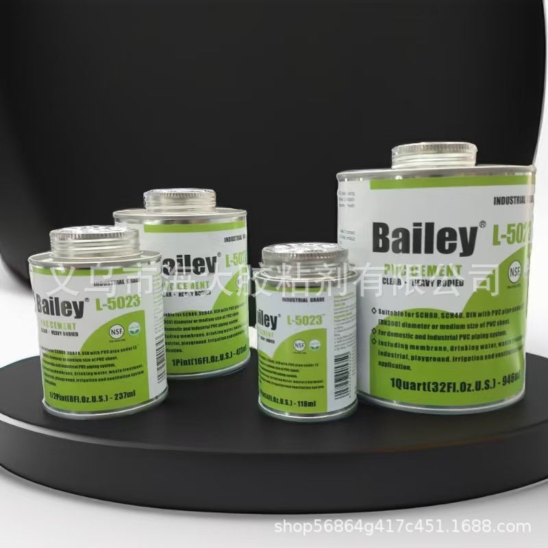 Bailey L-5023 Pvc Cement Pipe Bonding And Sealing 160G Of Pipe Glue Under Cpvc Glue details Picture