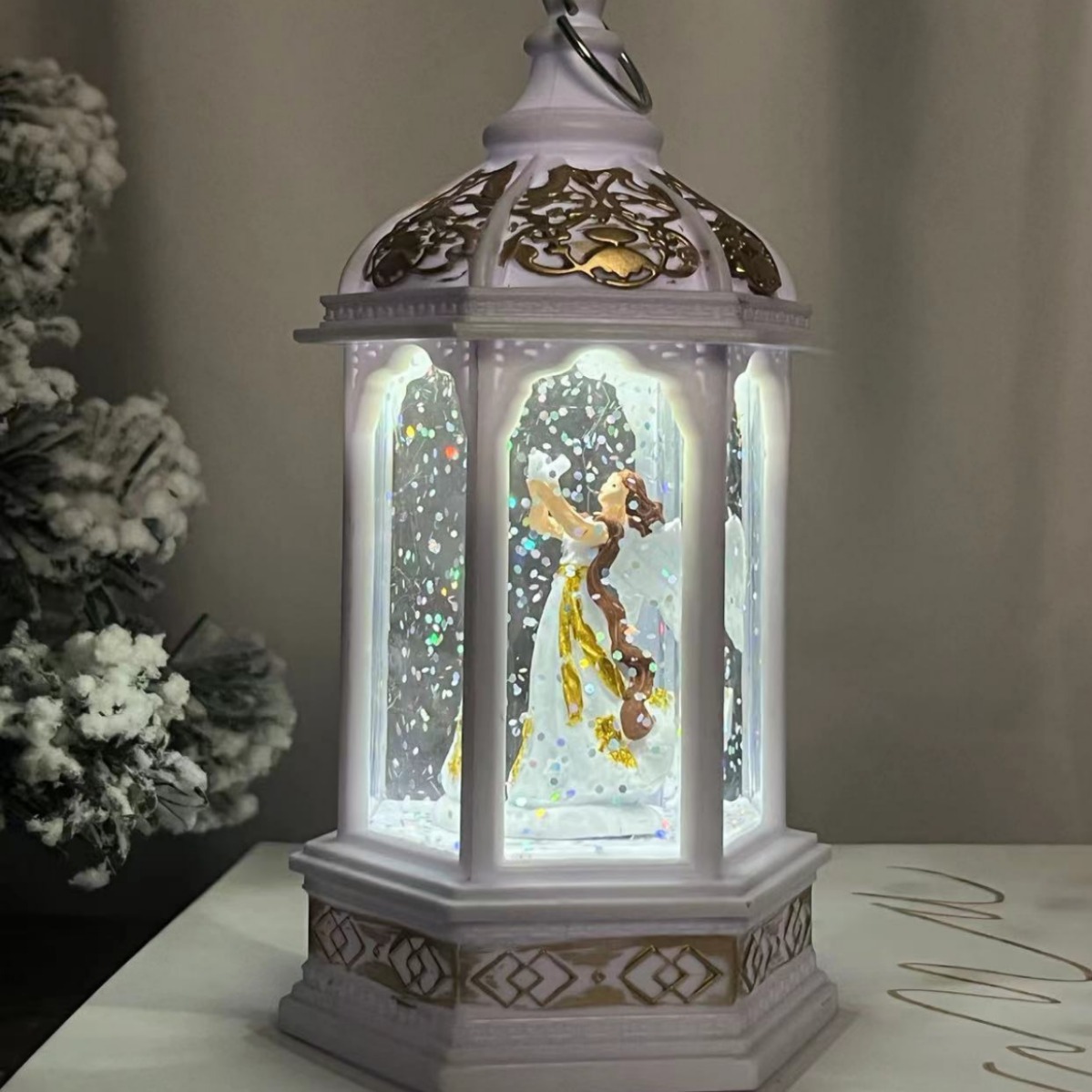 Christmas Decorations Christmas Gifts Nightlight Santa Hex Light Waterflood Christmas Gift Light Application Scenario