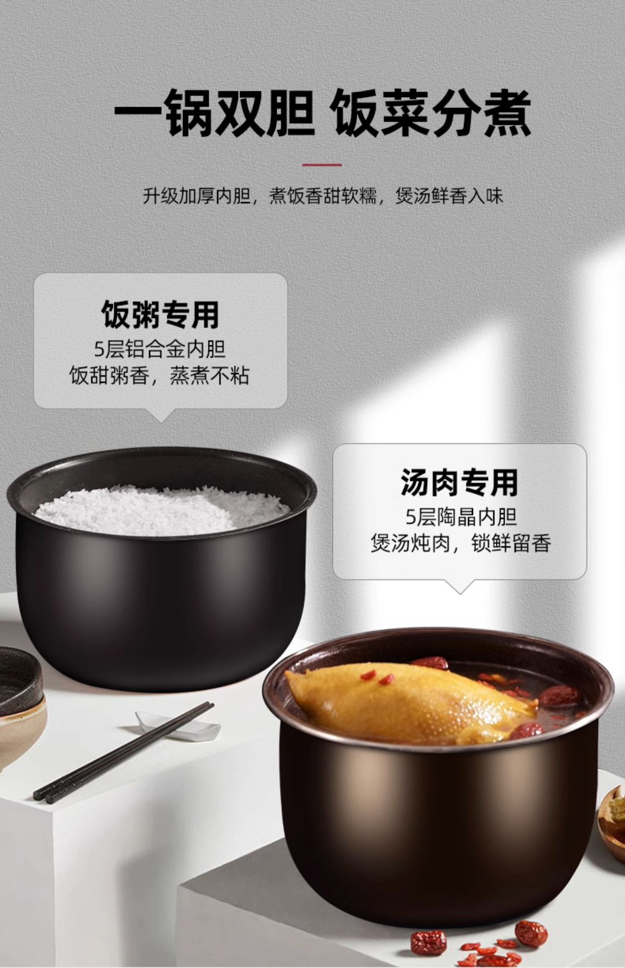 奥克斯电压力锅专用高压锅电饭煲多功能智能迷你电饭锅大功率电动详情5