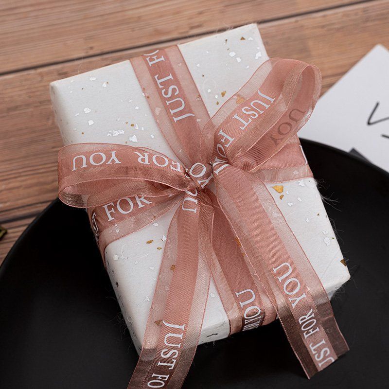 2.5cm snow gauze ribbon flower packaging gauze ribbon 520 gift cake decoration colorful ribbon flower bouquet Silk ribbon Satin ribbon material Specification image