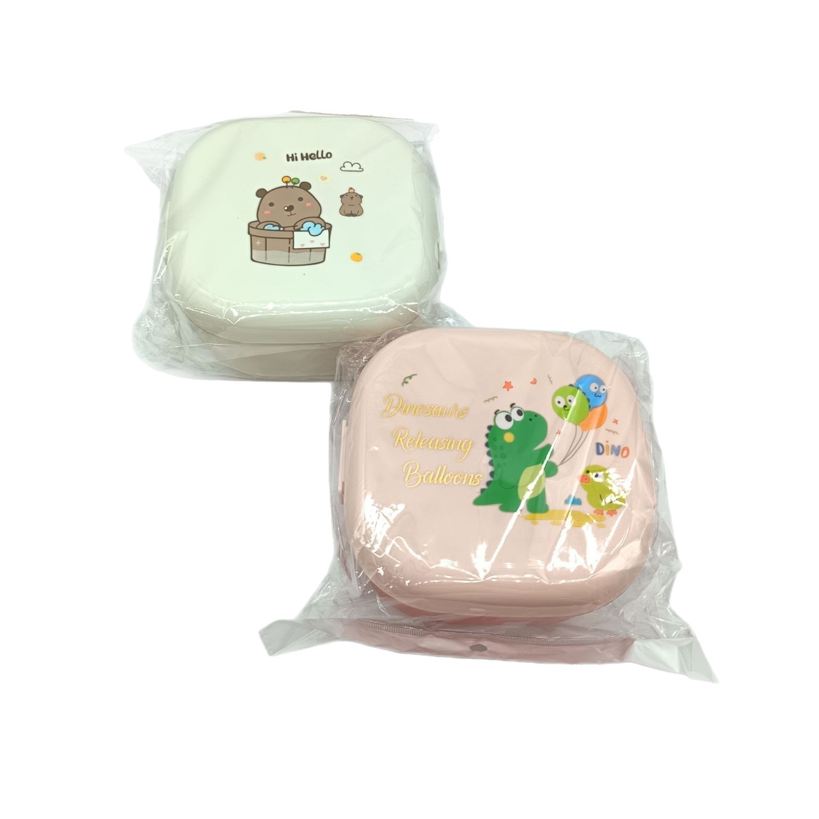 Cross-border best-selling square children's lunch box, op bag, student and office worker lunch box, storage, cute pattern wild food box Item Picture