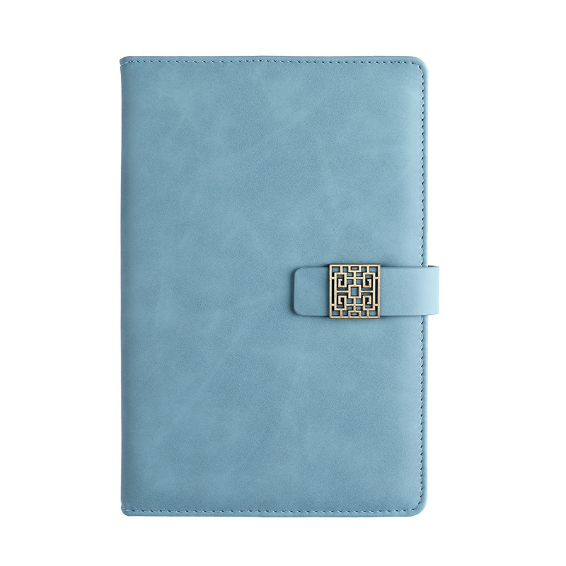 Window Cut Buckle A5 Sheepbark Notebook Buckle Business Diary Gift Box Set Notepad Logo In Stock Item Picture