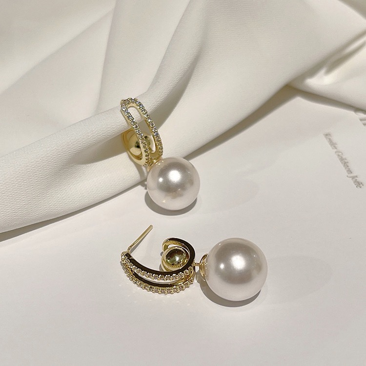 Tiktok With A Multi Wear Temperament Pearl Diamond Earrings Detachable Lady Beautiful Personality Stud Earrings Wholesale Specification drawing