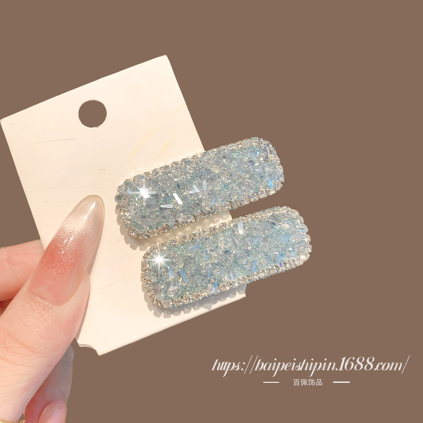 Best-selling diamond children's hair clips, bangs clips, shiny clips, side broken hair clips, crystal diamond bb clips, girl princess hair accessories Application Scenario