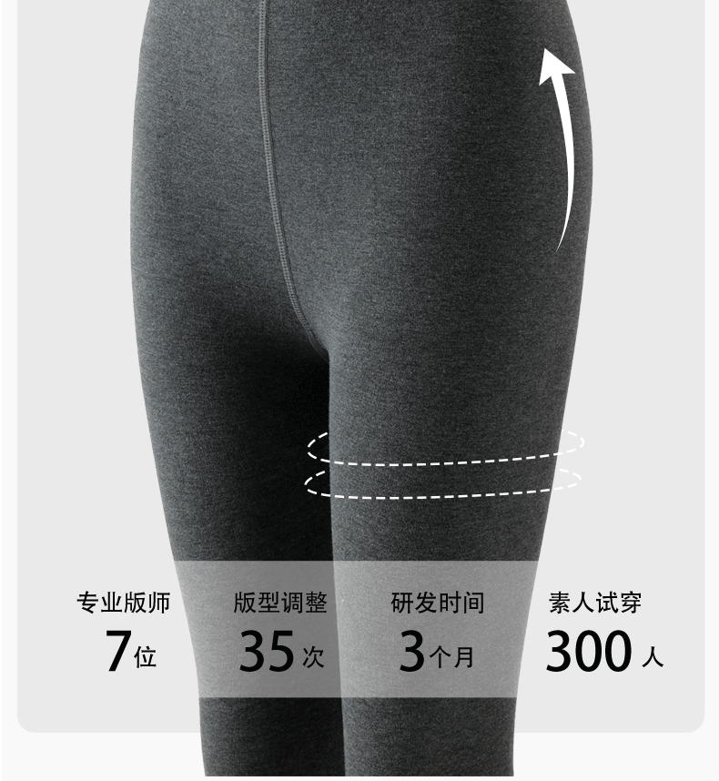 One-piece consignment of cashmere leggings for women in autumn and winter, thickened with velvet and fine stripes, and slightly pressed and shaped grey pantyhose pic 12