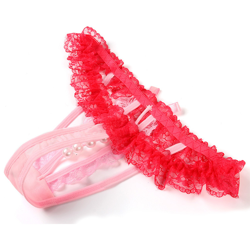 New adult sex toys sm sex temptation lace transparent gauze sexy female thong open crotch style Specification drawing