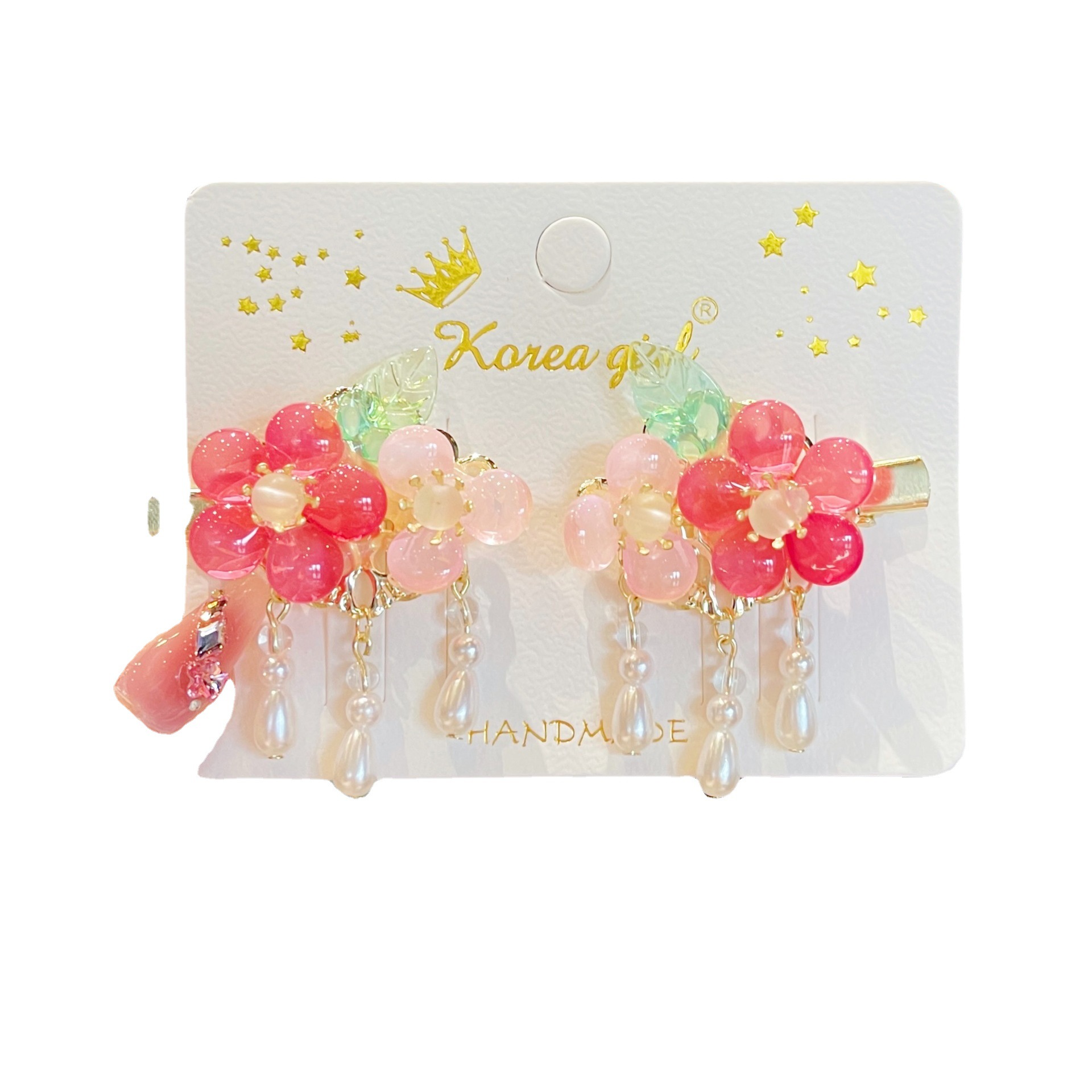 Children's Hair Clips Antique Hair Accessories Hanfu Headwear Children's Fringe Handmade Hair Clips Step Shake Pearl Butterfly Hair Clips For Girls Item Picture