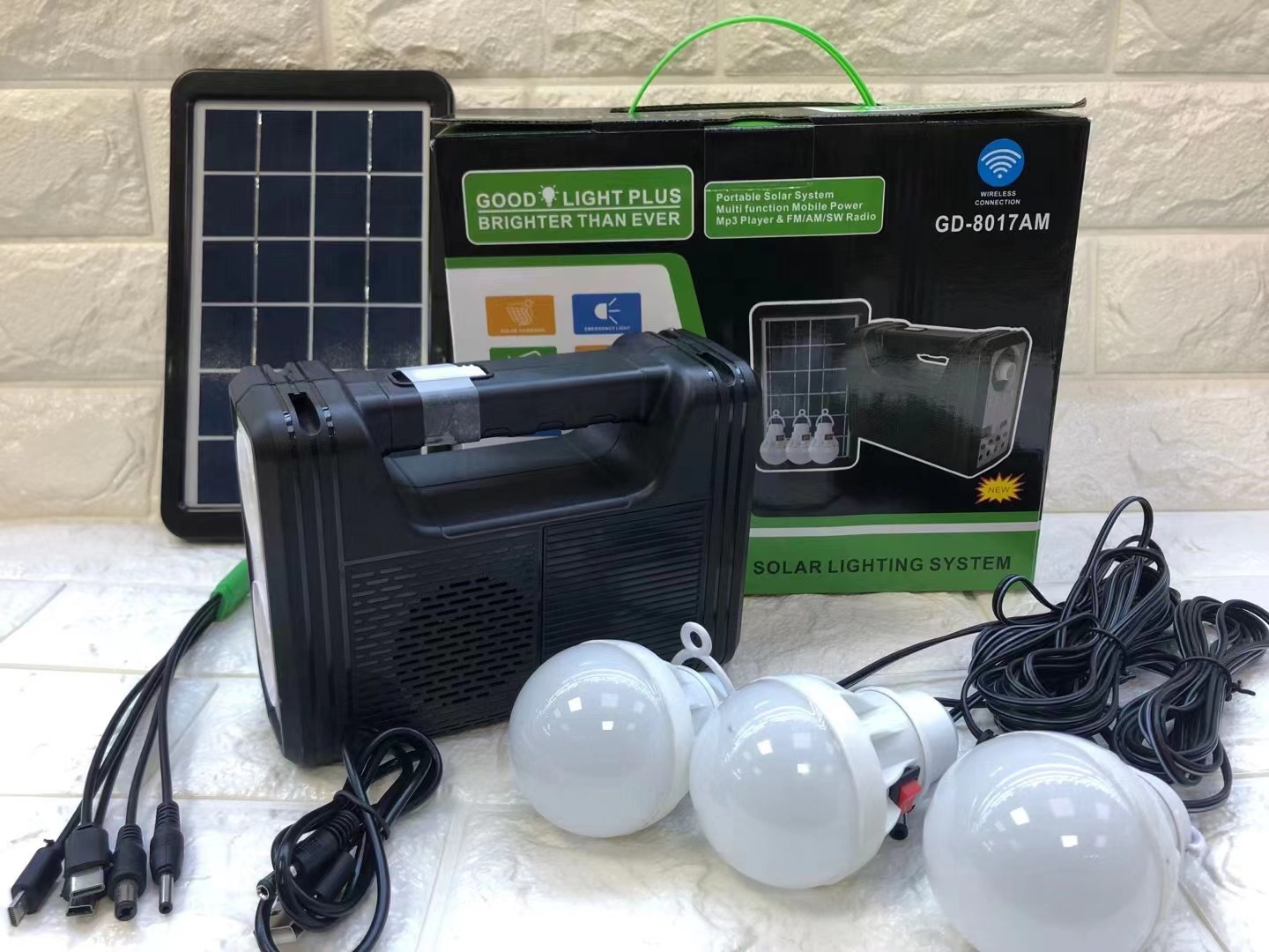 GD8017AM flashlight solar Bluetooth speaker Light cannon dual hand flashlight solar Bluetooth speaker