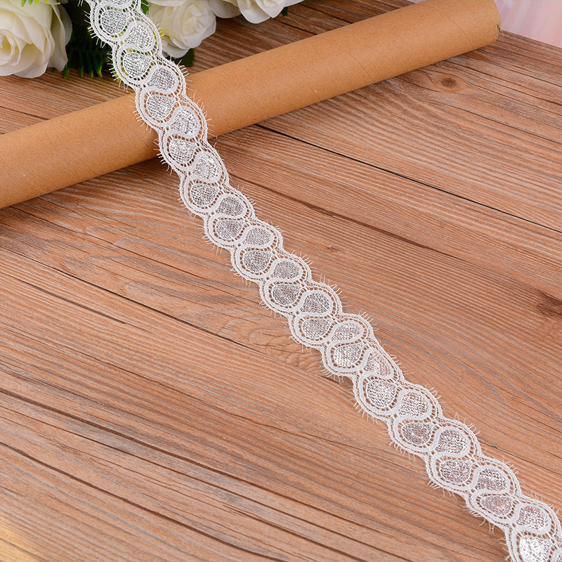 Wholesale of 3.5CM eyelash lace non-elastic lace underwear, bras, clothing accessories, water-soluble embroidery Item Picture
