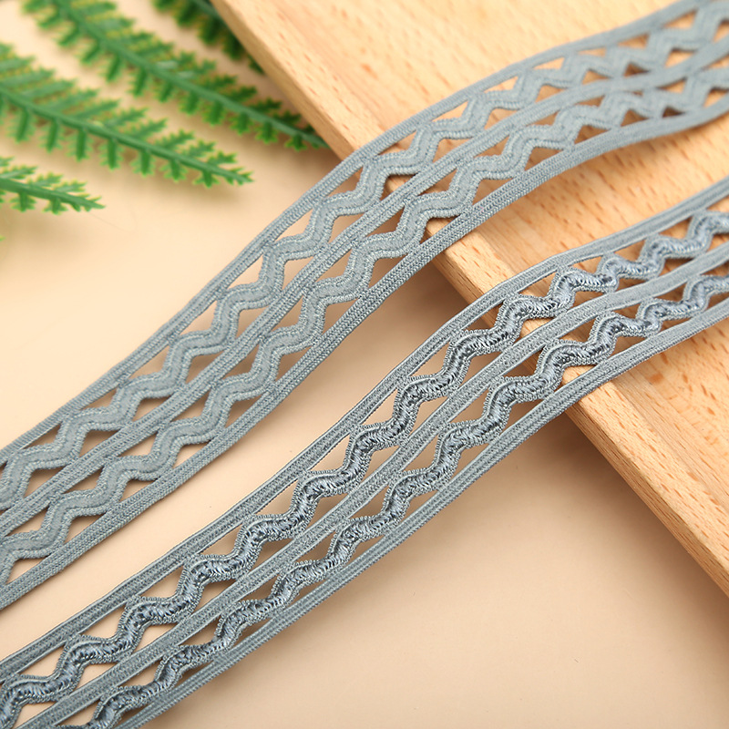 Colorful hollowed-out lace trim straps, diy material lace pants, home textile and clothing accessories manufacturer wholesale details Picture