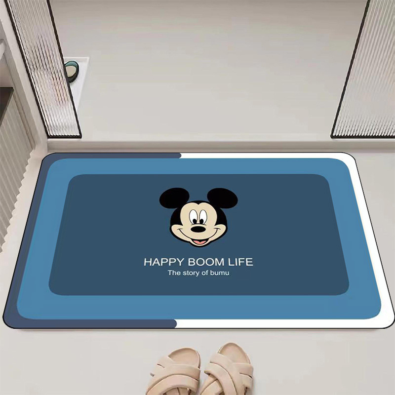 Bathroom diatom mud absorbent mat, bathroom door floor mat, entrance bathroom toilet carpet, anti-slip quick-drying foot mat details Picture
