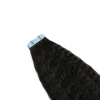 Real hair extension strips RemyTapeinhair factory stock curly hair kinkystraight film hair Specification image