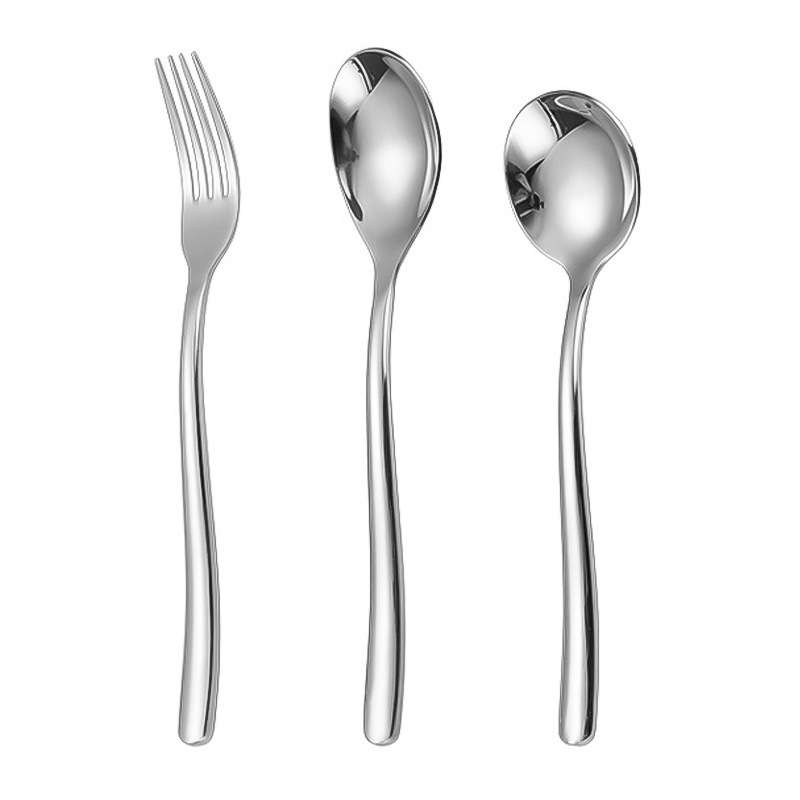 Cross-Border Stainless Steel Knife, Fork And Spoon Tableware Set Moonlight Series Home Hotel Steak Knife, Fork And Spoon Western Tableware Knife And Fork Item Picture