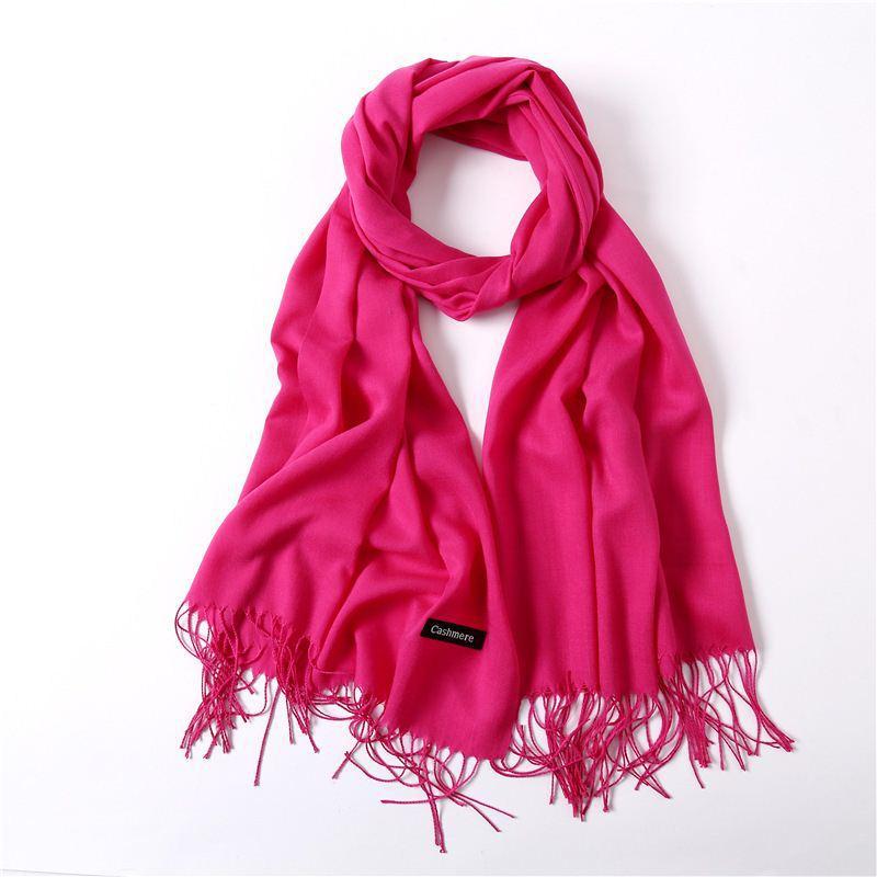 Annual Meeting Imitation Cashmere Scarf For Women 100G Thin Solid-Color Gift Scarf For Men And Women Warm Shawls Cross The Border Tide details Picture
