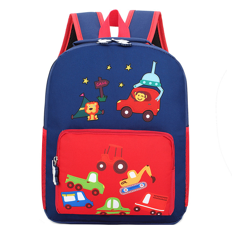 儿童书包幼儿园男女孩尼龙双肩包潮卡通玩具车轻便耐磨背包