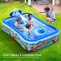 充气喷水游泳池户外草坪玩具折叠水池儿童洗澡盆戏水池大象喷水池