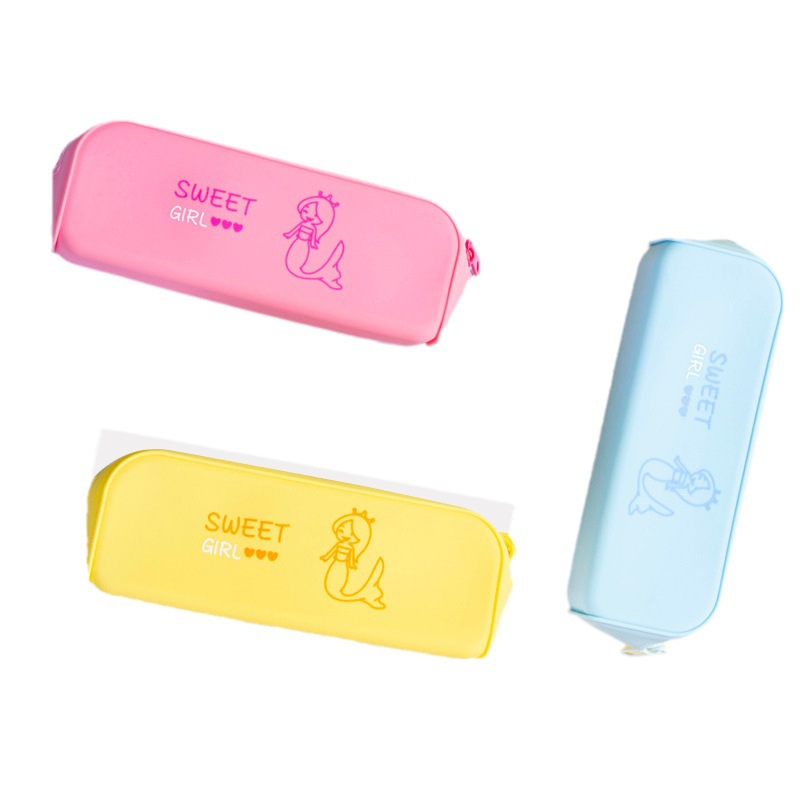 Factory stock of dirt-resistant and waterproof silicone pen cases for primary and secondary school students, multi-functional stationery boxes and pencil cases Item Picture