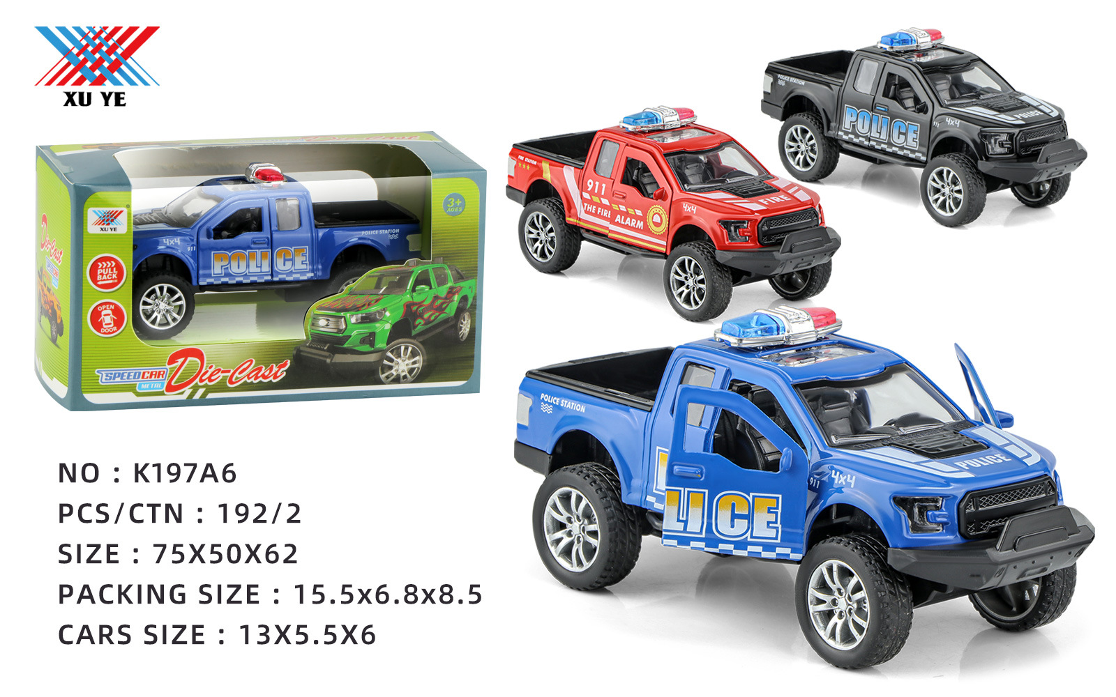 1:32 Ford Police Car Alloy Car Pull Back Door Boy Simulation Alloy Car Model Car Decoration Boy Application Scenario