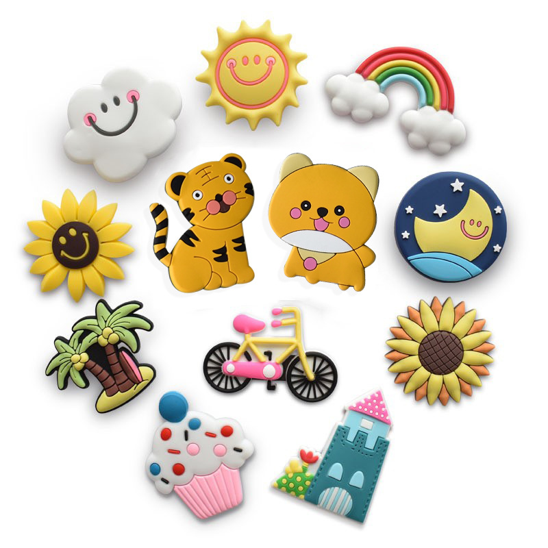 Cute cartoon fridge magnets, creative PVC soft adhesive magnetic stickers, DIY early education stickers, wholesale magnetic stickers, children's message stickers Item Picture