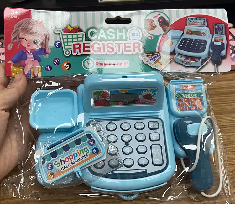 Cross-border children's pretend play toy supermarket cash register role-playing mini simulation convenience store cash register model details Picture