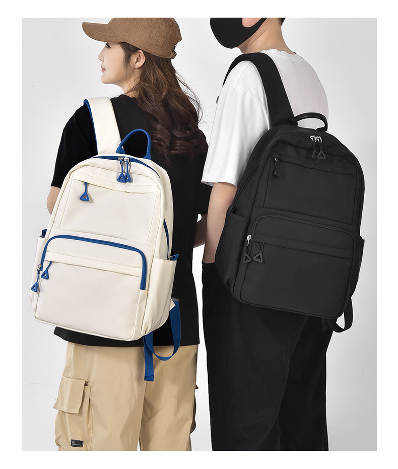 New 14-inch Korean-style simple backpack, large capacity for students, junior high school, senior high school and college students, casual style wholesale pic 25