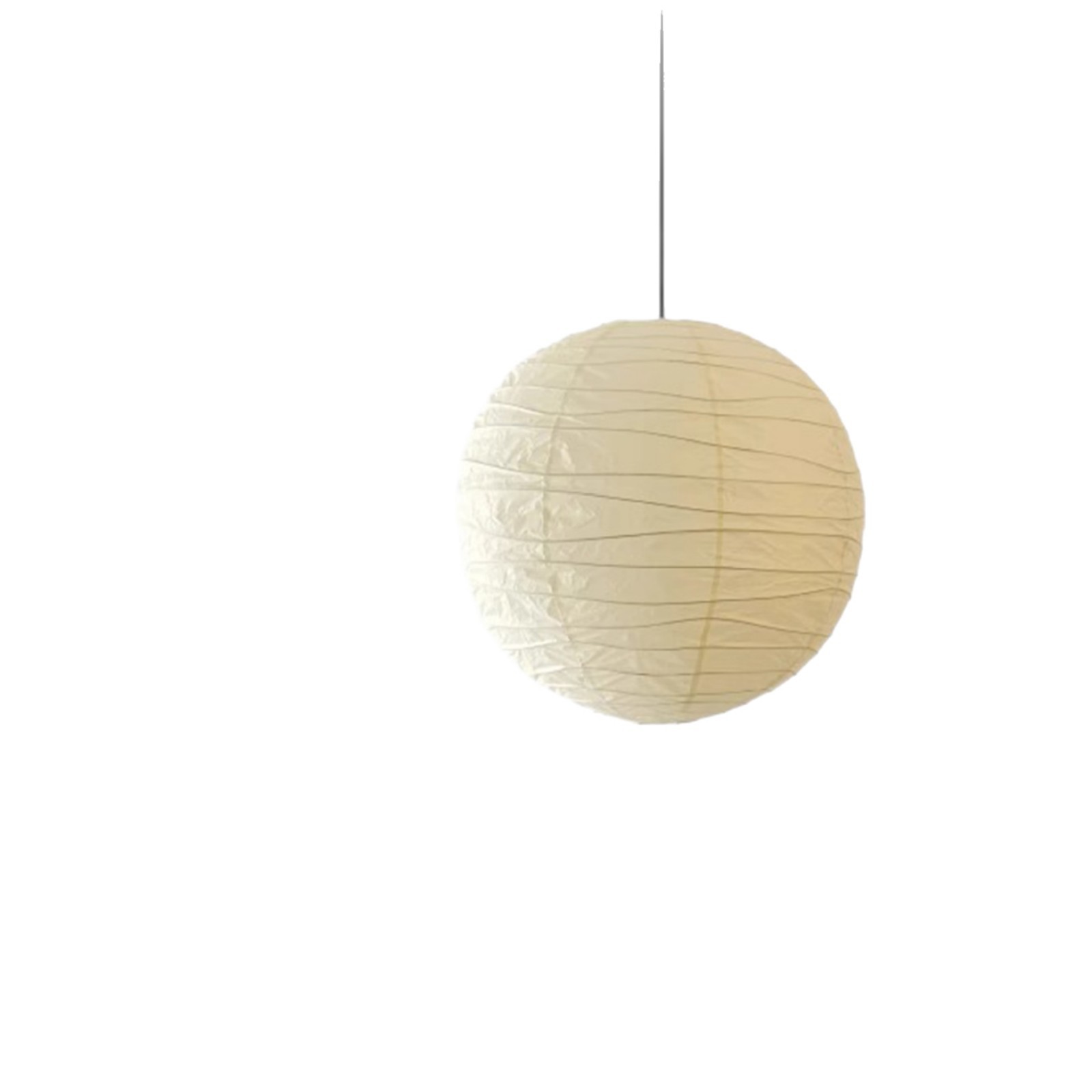 Japanese wabi-sabi style paper lamp by Isamu Noguchi, bedroom, dining room, guesthouse, living room, clothing store, atmosphere, round rice paper chandelier Item Picture