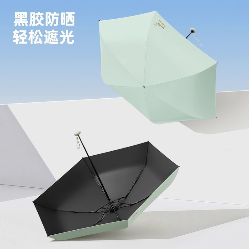 Folding five-fold umbrella, small umbrella wholesale, all-weather dual-purpose capsule umbrella, sun protection and shade umbrella, pocket for women, high-end feel Application Scenario