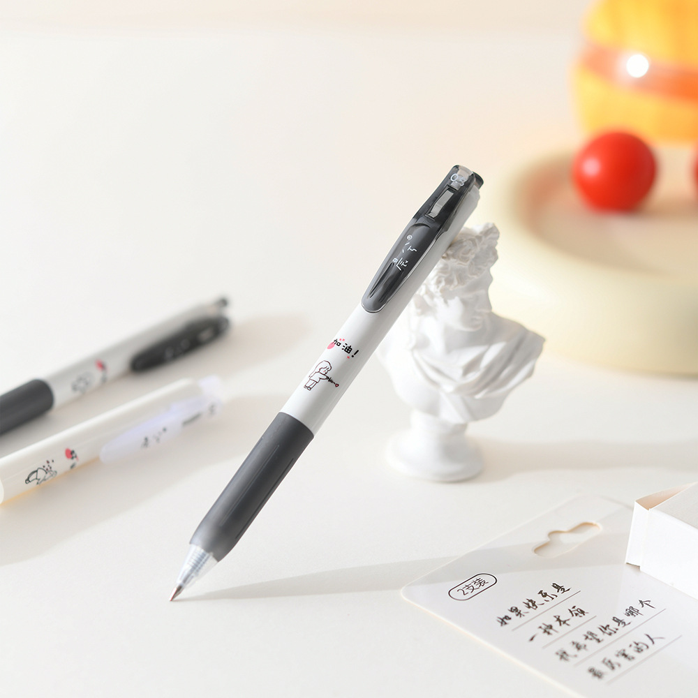 Chenxi Best Friend's internet-famous pen, 2 sets of black pen, creative gel pen, 0.5mm bullet pen, student exercise pen stationery Specification image