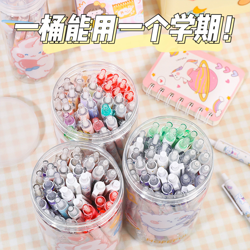 Barrel Large Capacity Press Neutral Pen Diy Brush Problem Combination Refill Refill Super Long Writing Set Pen Holder Wholesale details Picture