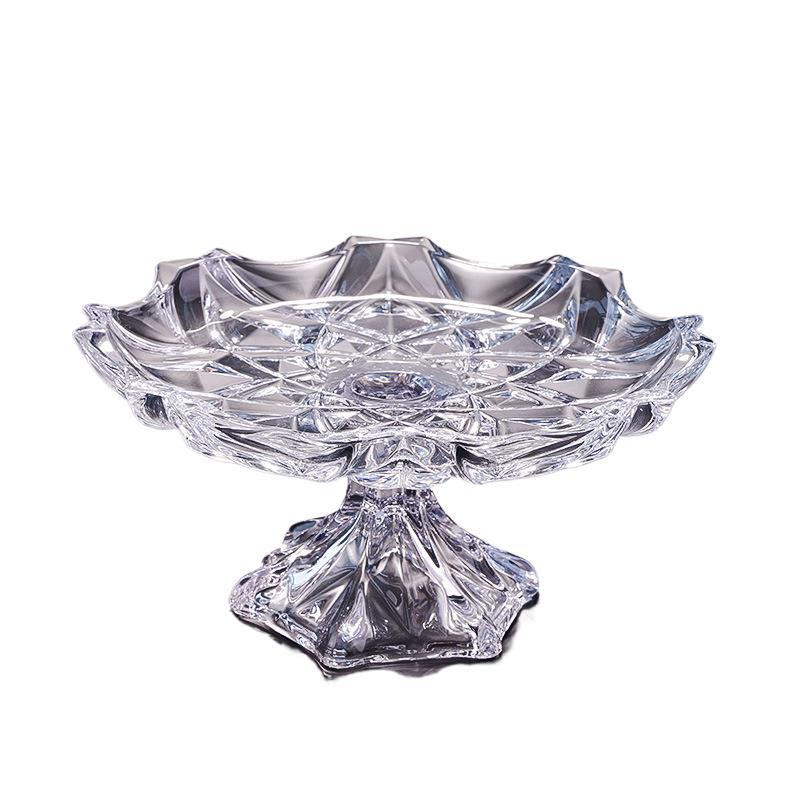 Kuaidu Creative Front Desk Club, Exquisite Hotel, glass fruit plate, candy plate, home high-footed Professional Application Scenario