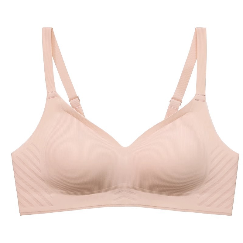Gather the skin-friendly nude feel, large-sized underwear, large breasts make smaller, no steel rims, soft support, tuck in breasts, anti-sagging, comfortable bra Item Picture