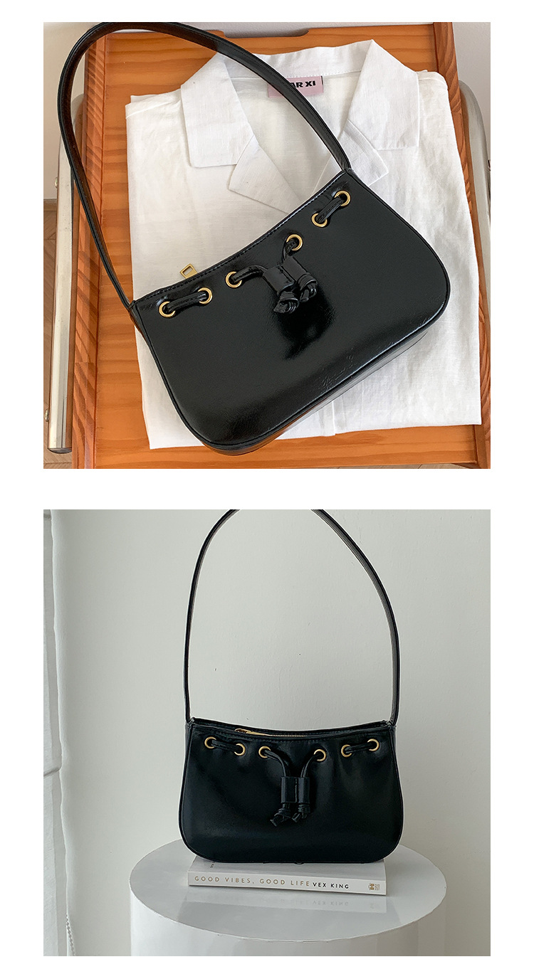 复古韩版新款时髦高级感手提小方包 气质简约通勤女士单肩腋下包详情15