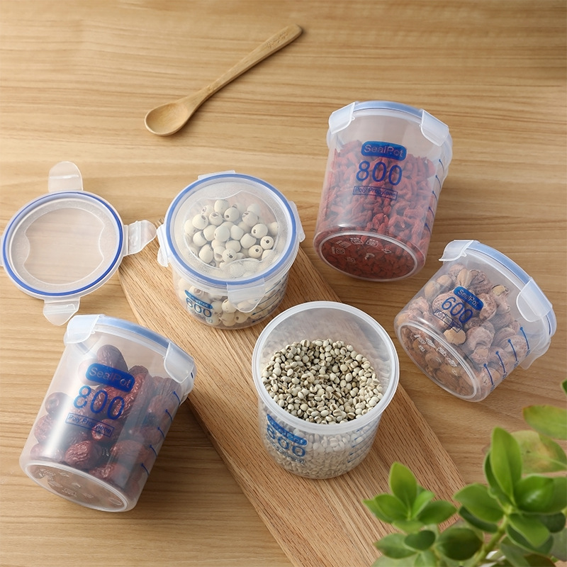 密封大号透明塑料密封罐奶粉罐食品罐子厨房五谷杂粮收纳盒储物罐详情图2