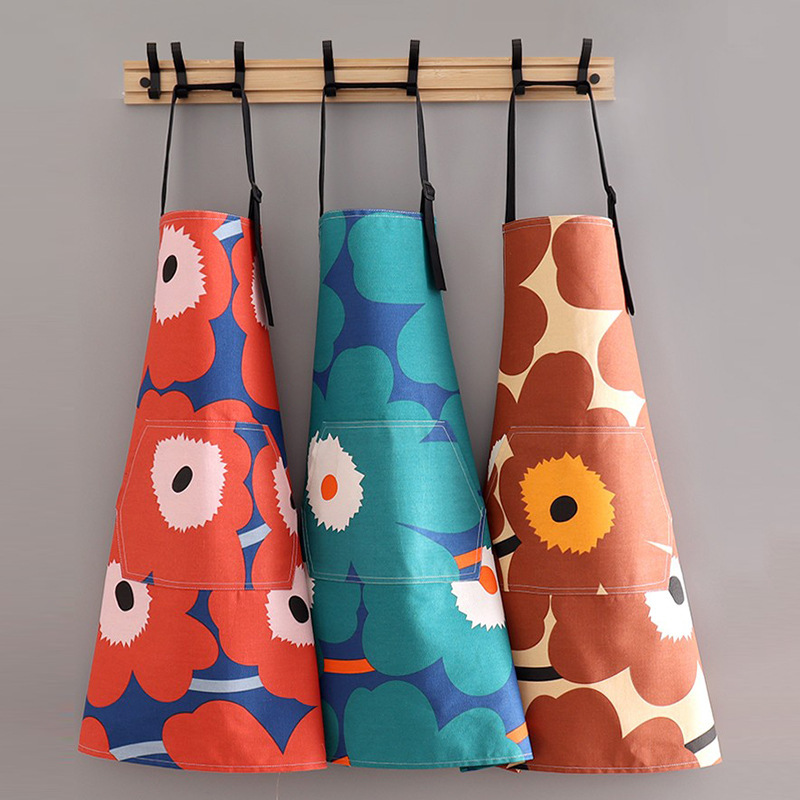 【持嘉】厨房家用做饭围裙女可爱围腰成人工作男帆布代发